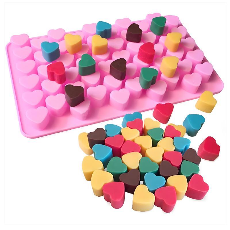 55-Gitter-Herz-Silikon-Kuchenf – Soap Making Tray Bewertung und Preis